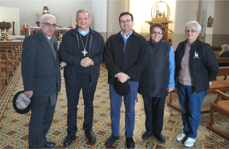 Foto de capa da notícia Bispo de Cuiabá e segundo vice-presidente da CNBB visita o Santuário de Caravaggio