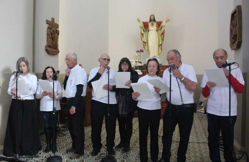 Foto de capa da notícia Coral de Laringectomizados canta em celebração no Santuário de Caravaggio